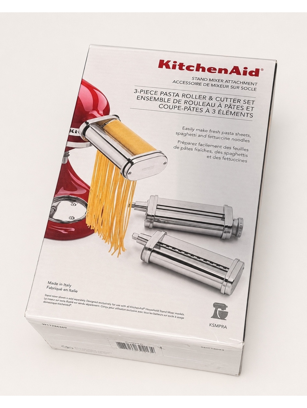 KitchenAid KSMPRA 3-Piece Pasta Roller & Cutter Set NEW